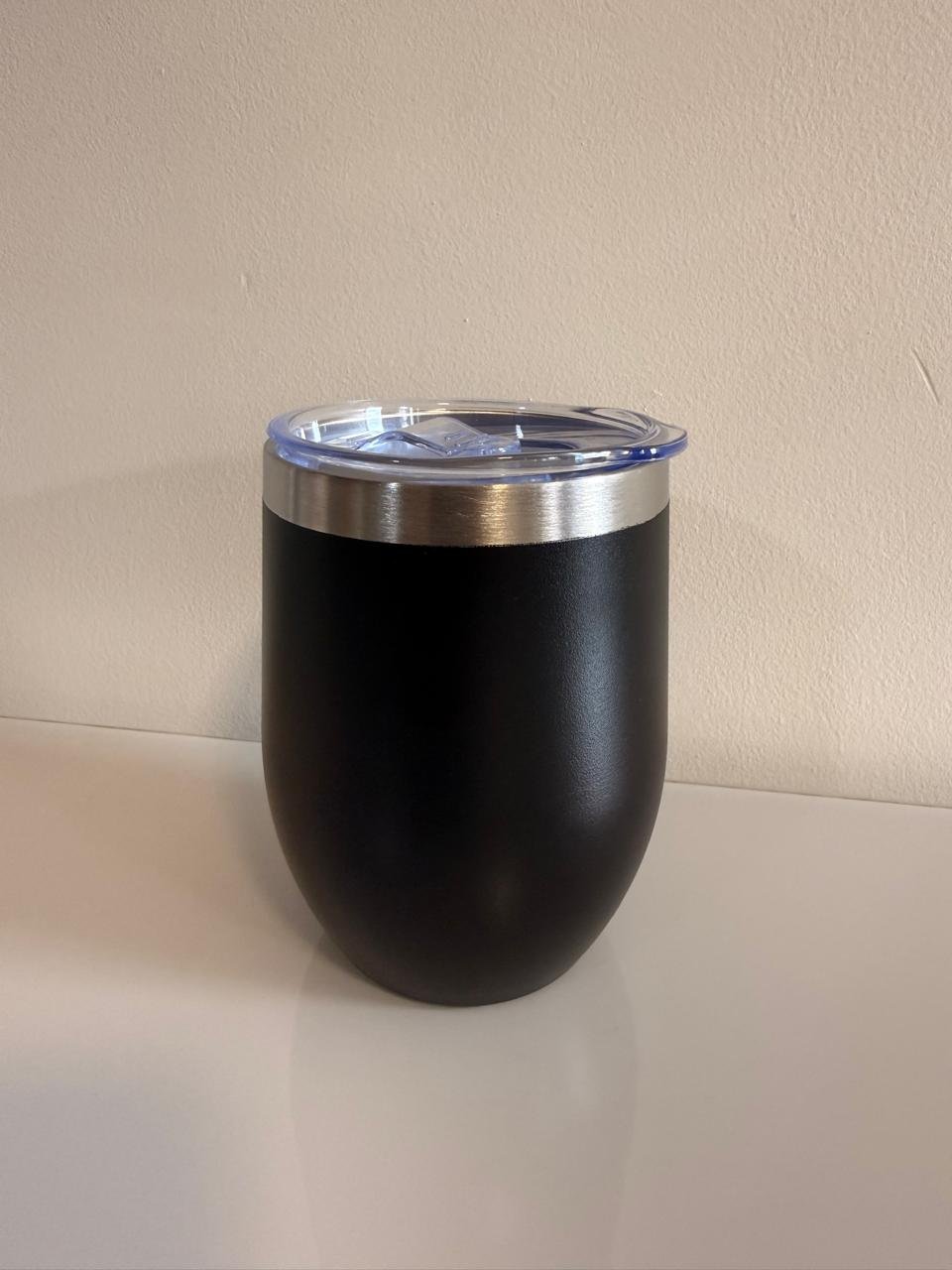 Copo preto de aço inox personalizado